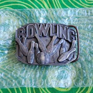 Bowling Pewter Belt Buckle